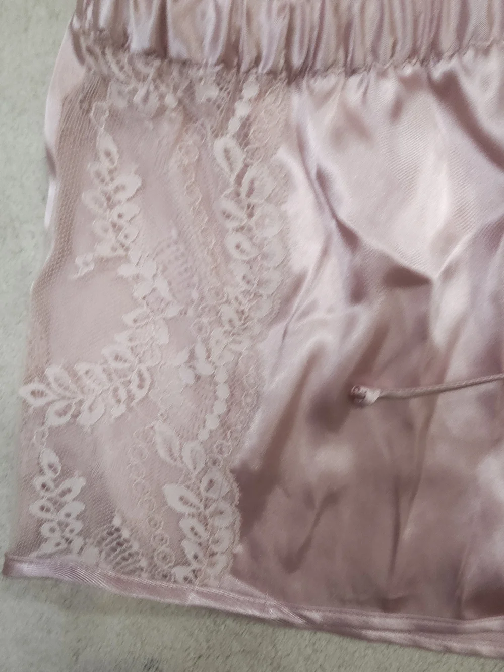 In Bloom By Jonquil Satin Lace Sleep Shorts - Blush Pink